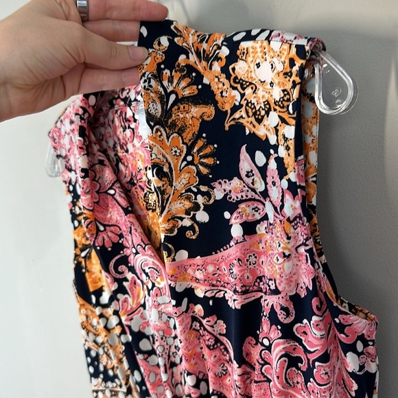 Chico’s Floral Pleated Paisley Maxi Dress Size O (S 4/6) - Picture 8 of 16